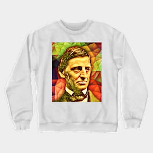 Ralph Waldo Emerson Snow Portrait | Ralph Waldo Emerson Artwork 9 Crewneck Sweatshirt